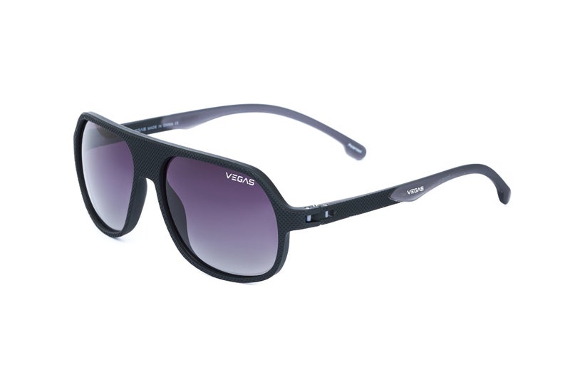 VEGAS Full Rim Oval Men Grey  Sunglasses V3003 C2 - Image 2